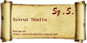 Sztrul Stella névjegykártya