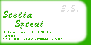 stella sztrul business card